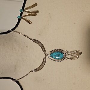 Turquoise necklace with matching earrings